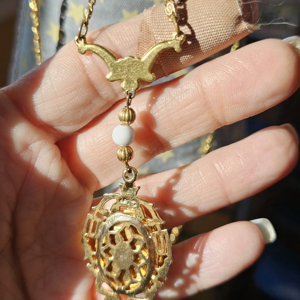 Vintage Rare ART Arthur Pepper Victorian Style Locket Layered Chain 30” Necklace - Picture 4 of 7